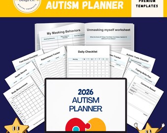 2026 Autism Planner, Special Needs Daily Organizer (Digital Download)