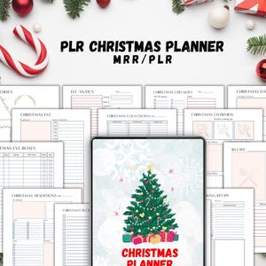 Weihnachtsplaner mit Plr und Mrr Rechten, Urlaubsplaner, digitaler Download, Planer druckbar, PLR und MRR Weihnachtsplanung Bundle