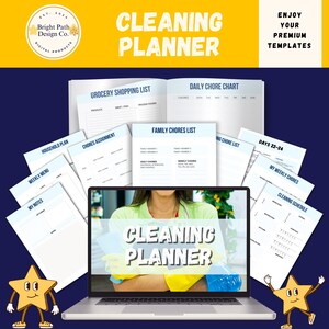 MRR Cleaning Planner Plr, Soft Color Daily Chores Tracker, Plr e Mrr Weekly Cleaning Schedule, Organizador Doméstico Simples