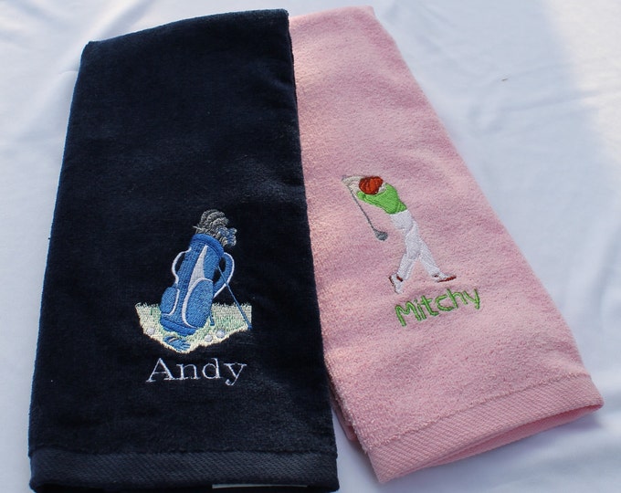 Custom Embroidered Golf Towel Etsy