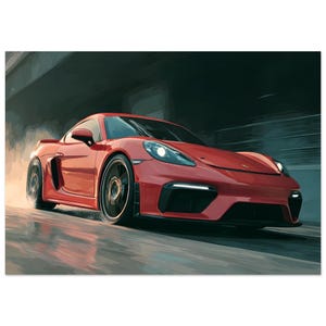 Porsche 718 Cayman GT4 Artwork for Car Enthusiasts