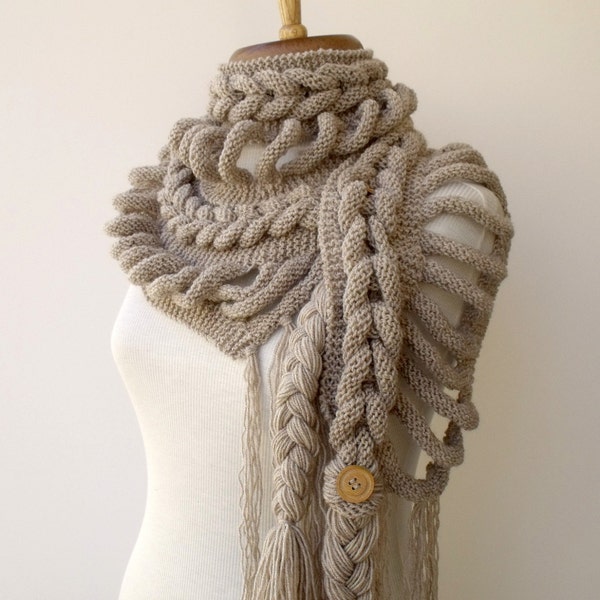 New Rapunzel Wool Scarf-Milky Brown-Fall Fashion