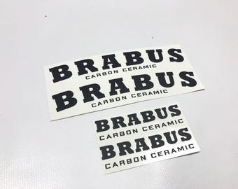 Brabus Carbon Ceramic Stickers For Mercedes Brake Caliper Covers Exclusive Stickers (4 pcs. 1 set ) PDF Digital File Download