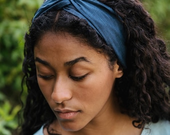 Linen - Twist Headband: with Elastic, Made from Studio Scraps