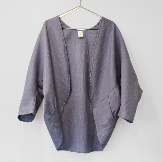 Sale - Linen - The Maybe Wrap, with Pockets