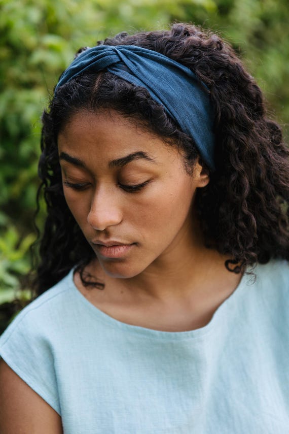 Linen - Twist Headband: with Elastic, Made from Studio Scraps