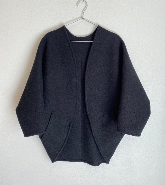 Boiled Wool - The Maybe Wrap, with Pockets