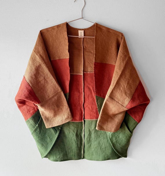 Colorblock - Linen - The Maybe Wrap, with Pockets