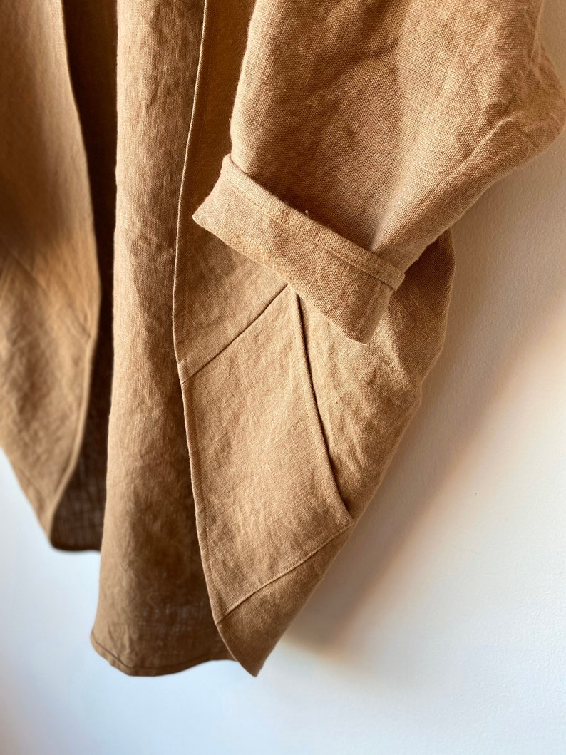 Linen Kimono Wrap with Pockets image 2