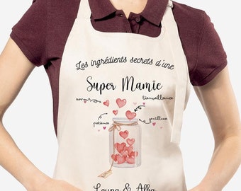 Personalized apron/Personalized Grandma cake apron/Grandma's kitchen apron/Gift idea for Grandma's Day/Grandma's birthday gift