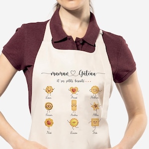 Personalizowany fartuch dla mamy/personalizowany fartuch dla babci i ciasta/fartuch kuchenny dla dziadka i ciasta/pomysł na prezent na Dzień Matki/prezent świąteczny