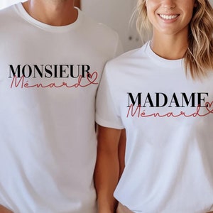 couple wedding announcement t-shirt, wedding t-shirt, mrs. mister t-shirt, wedding announcement, future bride and groom