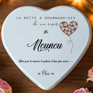 pot à biscuits personnalisé maîtresse ou nounou – Cadeau Noël enseignant – pot prénom cadeau pour ATSEM – Cadeau mamie unique personnalisé