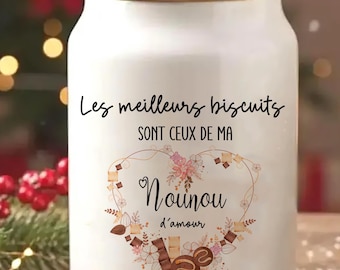 Personalisierte Geschenkidee für Oma/Super-Nanny: Herzförmige Keksdose / Weihnachtsgeschenk für Mama/Nanny / Nanny-Tag / Weihnachtsgeschenk für Oma