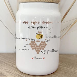 Mug ou pot à biscuits personnalisé/mug super nounou/pot à cookie personnalisé/pot céramique personnalisable/cadeau Noël personnalisé nounou