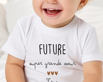 Bodies Personalized baby body or t-shirt announces a pregnancy "future cousin" / future cousin / future big brother / future big sister