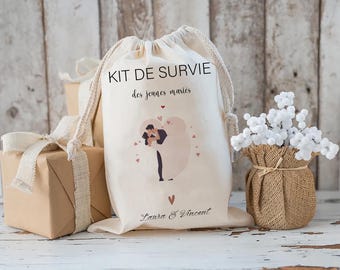 Kit de Supervivencia personalizado para la Novia recién casados futuros recién casados EVJF EVG recién casados