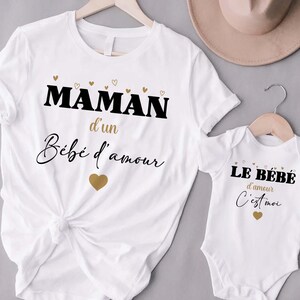 personalized t-shirt love mom/love baby/gift for mom, mother&#39;s day gift gift for wife/gift for her/mom