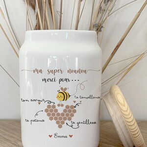 Personalized mug or cookie jar/super nanny mug/personalized cookie jar/customizable ceramic jar/personalized nanny Christmas gift image 2