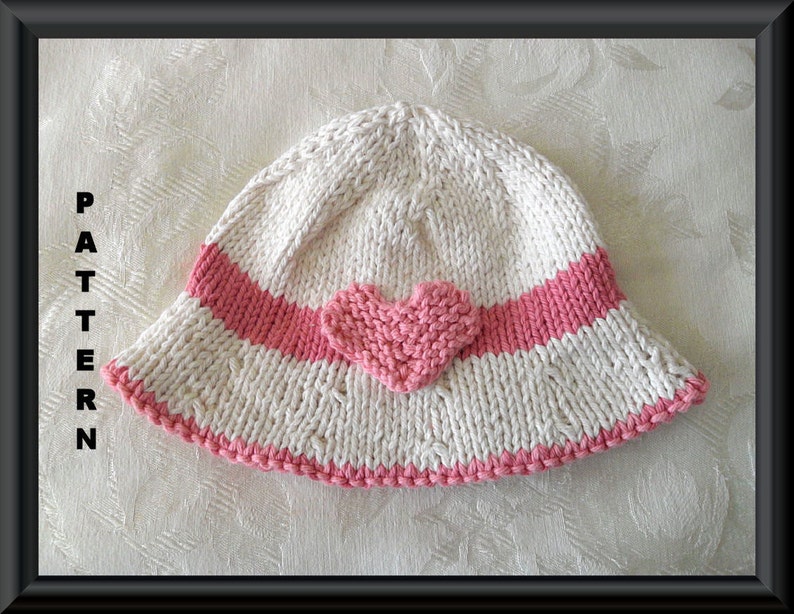 Knitted Hat Pattern Baby Hat Pattern Newborn Valentine Hat Pattern Infant Hat Pattern Knit Hat with Heartr children clothing HEARTFELT