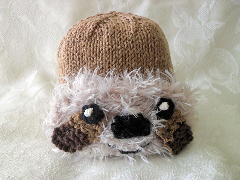 Knitted Hat Pattern Baby Hat Pattern Newborn Hat Pattern Infant Hat Pattern Sloth Baby Hat Pattern Animal Hat Pattern: SLOTH image 2