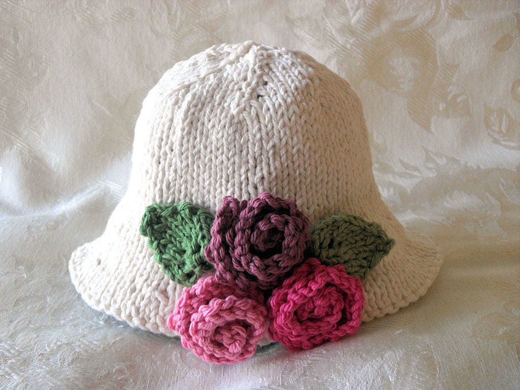 hand knitted baby girl hats