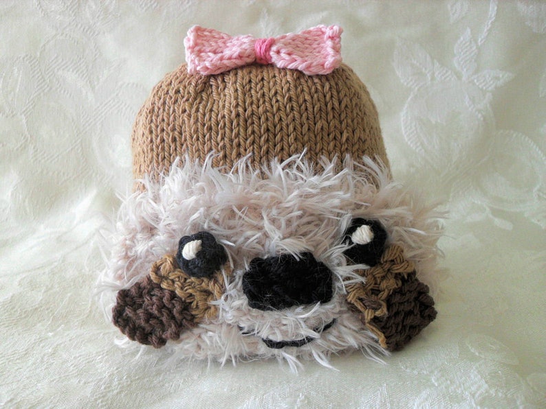 Knitted Hat Pattern Baby Hat Pattern Newborn Hat Pattern Infant Hat Pattern Sloth Baby Hat Pattern Animal Hat Pattern: SLOTH image 3