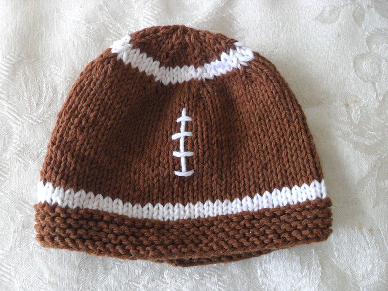 Knitted Baby Hats Knit Baby Beanie Knit Baby Caps Cotton Knitted Football Baby Hat baby shower knitted baby gift gift for new mom image 1