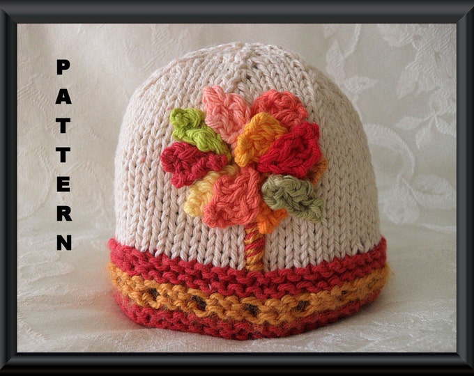 Knitting Pattern for Baby Beanie in Fall Colors FALL FOLIAGE Etsy