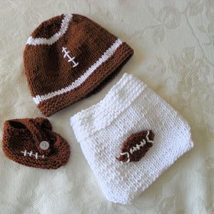 Knitted Baby Hats Knit Baby Beanie Knit Baby Caps Cotton Knitted Football Baby Hat baby shower knitted baby gift gift for new mom image 4