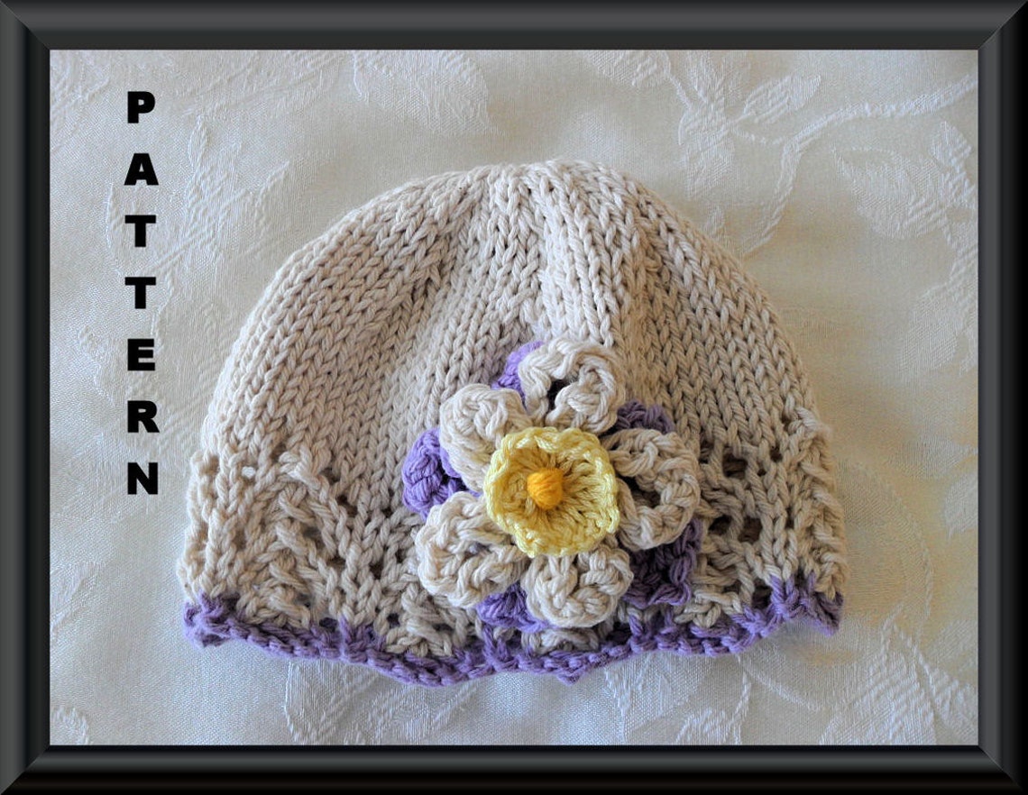 Knitted Hat Pattern Baby Hat Pattern Newborn Hat Pattern Etsy