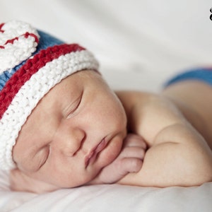 Knitted Hat Pattern Baby Hat Pattern Newborn Hat Pattern Infant Hat Pattern Baseball Hat Pattern : BASEBALL image 2