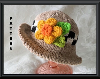 Knitted Hat Pattern Baby Hat Pattern Newborn Hat Pattern Infant Hat Pattern Newborn Knitted Hat Children Clothing Knit Baby Hat STRAW HAT