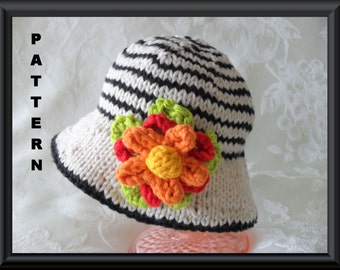 Knitted Hat Pattern Baby Hat Pattern Newborn Hat Pattern Infant Hat Pattern Bonnet Hat Pattern: TUTTI FRUITTI