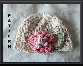Knitted Hat Pattern Baby Hat Pattern Newborn Hat Pattern Infant Hat Pattern Children Clothing Baby Girl Clothing: LOVELY IN LACE