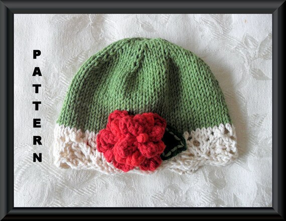 Baby Hat Pattern Knitted Hat Pattern Christmas Pattern ...