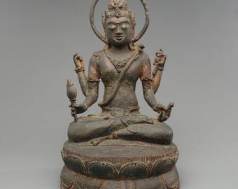 19 世紀のシヴァ神像、高さ 13 cm、ブロンズ製 - Etsy 日本