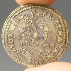 Antique Louis XVI Brass Token | Priov Moriro Motto | French Royal Portrait Coin | 18th C Historic Collectible | Vintage France Medal #CV106