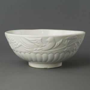 Rare Antique Chinese Blanc De Chine Kangxi Porcelain Bowl - Qing Dynasty
