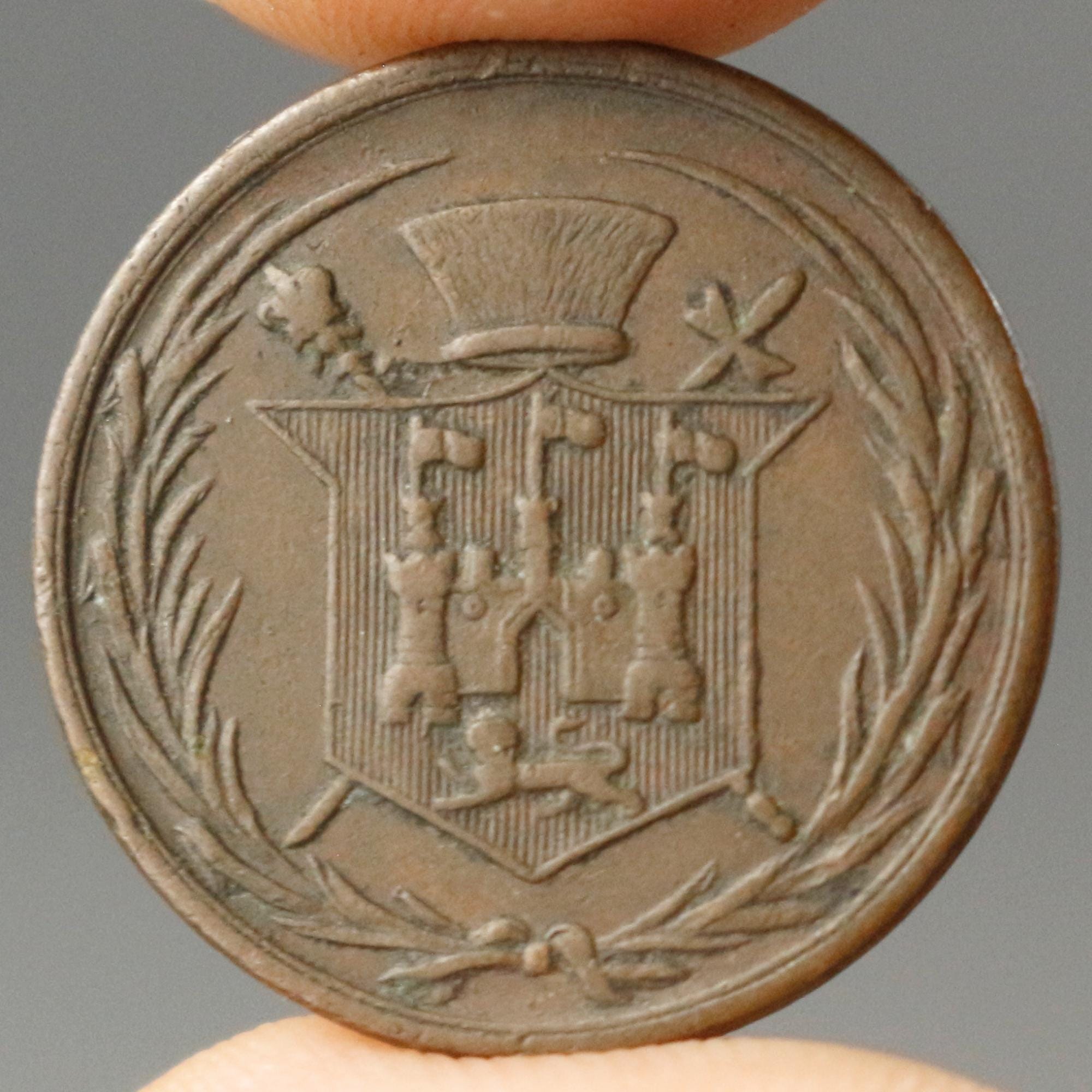 1847年英国銅貨ファージングトークン | ノーリッジ・チェンバリン・サンズ社 | アンティーク英国貿易コイン | 歴史的収集通貨 #CV134 -  Etsy 日本