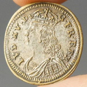 French Brass Token | Louis XV Era Counter Medal | Michael Leichkauff Antique Collectible