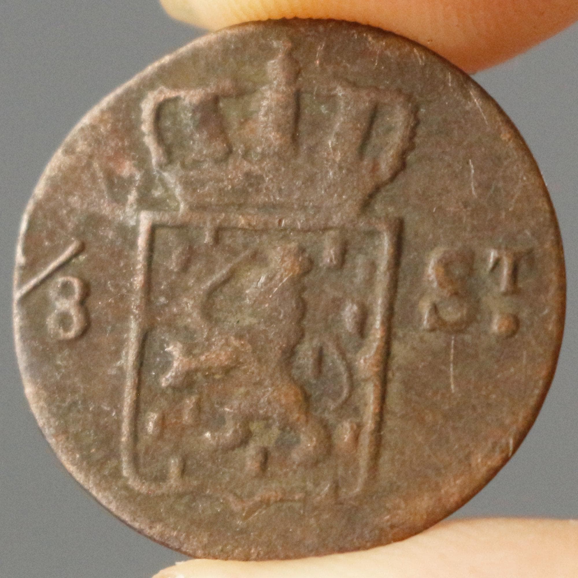 1826年オランダ領東インド 1/8 シュトゥイバーコイン | 植民地銅貨