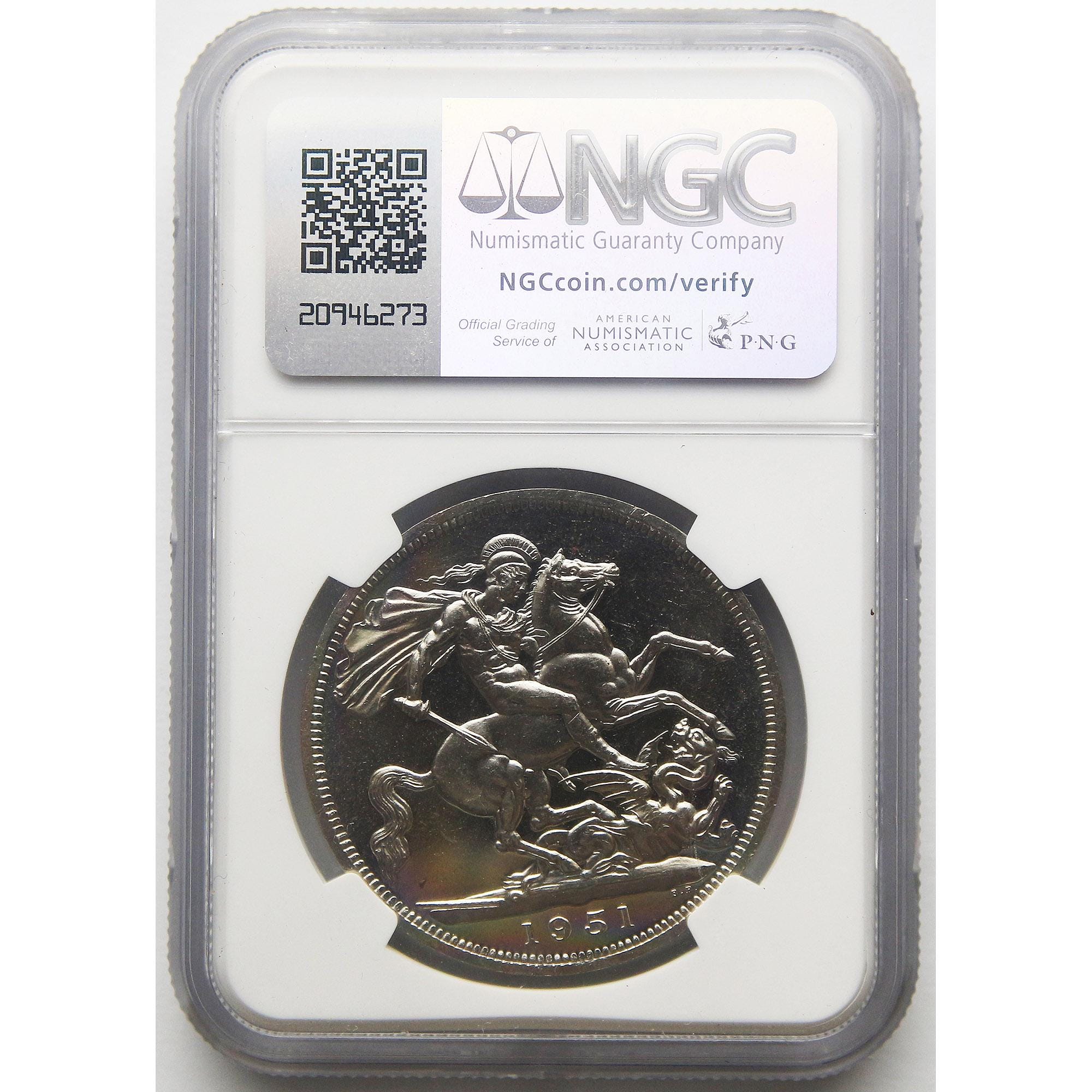 コレクション NGC PL63 1951 G.Britain Crown NGC PL63 1951 G.Britain