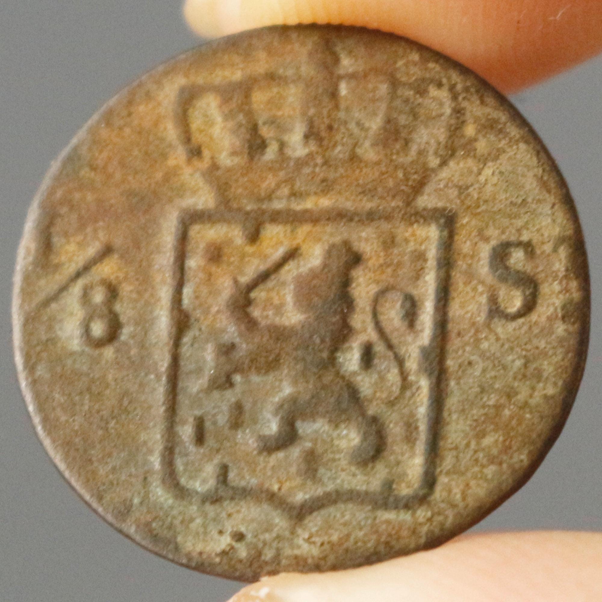 1826年 オランダ領東インド 1/8 ストゥイバーコイン | スマトラ造幣局 植民地銅貨 | オランダ海上通貨 - Etsy 日本