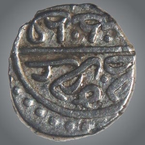 Antieke Ottomaanse zilveren akce-munt | Bayezid II-tijdperk 1481-1512 | Valuta islamitisch rijk | Zeldzaam historisch artefact
