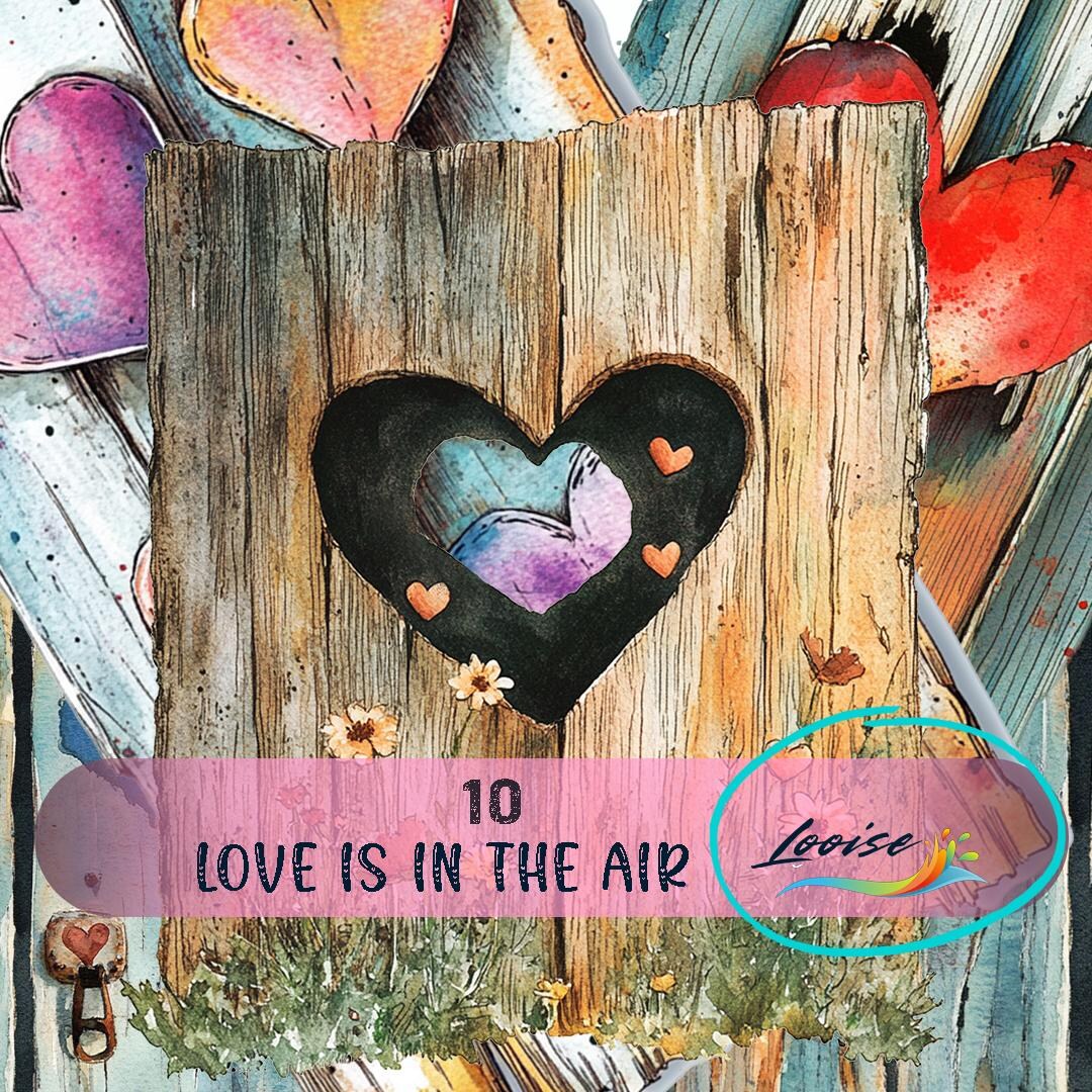 Heart Digital PNG Stickers | DIY Sticker Pack, Vintage Journal, AI Art ...