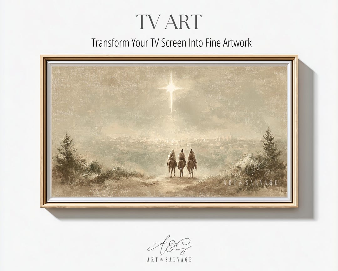 Three Wise Men Art | Bethlehem Nativity Star for Smart TV | Christian ...