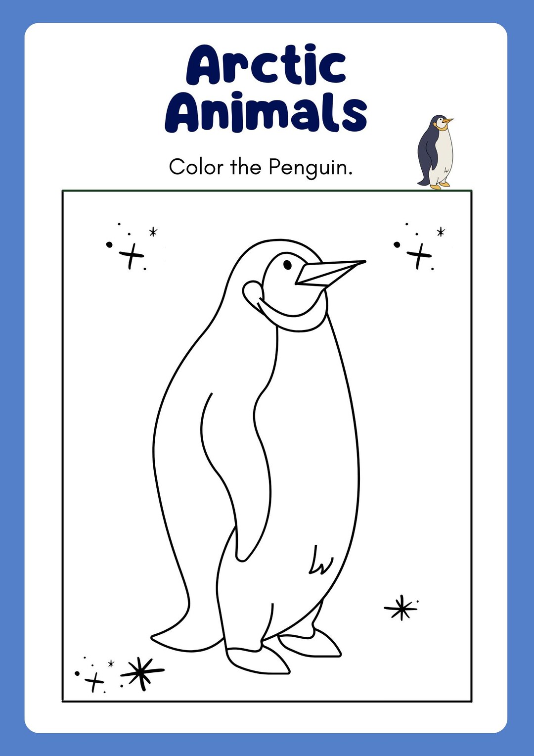 Arctic Animals Coloring Pages for Kids - 8 Printable Pages - Etsy