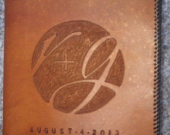 Hand tooled leather Anniversary/Wedding journal