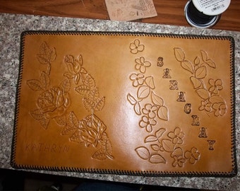 Hand tooled leather Anniversary/Wedding journal